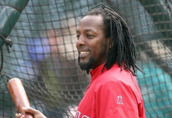 SEATTLE - APRIL 14: Vladimir Guerrero #27 of the Los Angeles Angels of Anaheim warms up during batting practice before the Opening Day game against the Seattle Mariners on April 14, 2009 at Safeco Field in Seattle, Washington. (Photo by: Otto Greule Jr/Getty Images)