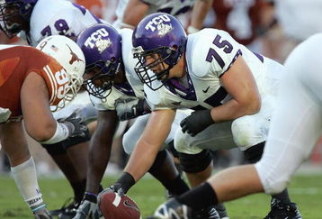 AUSTIN, TX - SEPTEMBER 8:  Blake Schlueter #75 of the TCU Horned Frogs waits to snap the ball during their game against the Texas Longhorns on September 8, 2007 at Darren K. Royal Stadium in Austin, Texas.  Texas won 34-13.  (Photo by Brian Bahr/Getty Images)