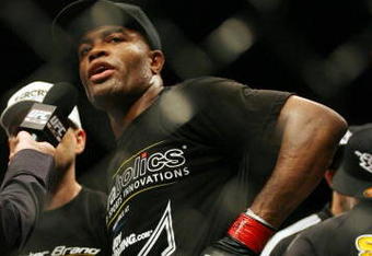 CHICAGO- OCTOBER 25: Anderson Silva talks to fans after he won the Middleweight Title Bout at UFC's Ultimate Fight Night at Allstate Arena on October 25, 2008 in Chicago, Illinois. (Photo by Tasos Katopodis/Getty Images)