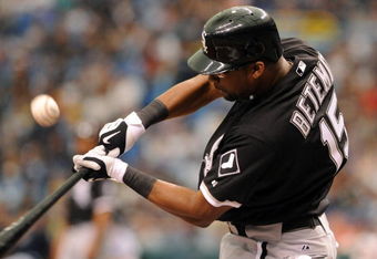 ST. PETERSBURG, FL - APRIL 19: Infielder Wilson Betemit #15 of the Chicago White Sox bats against the Tampa Bay Rays April 19, 2009 at Tropicana Field in St. Petersburg, Florida.  (Photo by Al Messerschmidt/Getty Images)