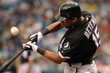 ST. PETERSBURG, FL - APRIL 19: Infielder Wilson Betemit #15 of the Chicago White Sox bats against the Tampa Bay Rays April 19, 2009 at Tropicana Field in St. Petersburg, Florida.  (Photo by Al Messerschmidt/Getty Images)
