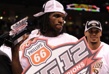 OKLAHOMA CITY - MARCH 14:  DeMarre Carroll #1 of the Missouri Tigers after winning the Phillips 66 Big 12 Men's Basketball Championship at the Ford Center March 14, 2009 in Oklahoma City, Oklahoma.  (Photo by Ronald Martinez/Getty Images)