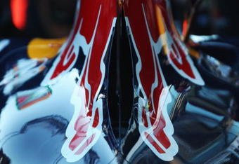MELBOURNE, AUSTRALIA - MARCH 28:  Engine cover on Red Bull Racing car is seen prior to qualifying for the Australian Formula One Grand Prix at the Albert Park Circuit on March 28, 2009 in Melbourne, Australia.  (Photo by Mark Thompson/Getty Images)