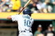 OAKLAND, CA - APRIL 12: Endy Chavez #10 of the Seattle Mariners bats against the Oakland Athletics during a Major League Baseball game on April 12, 2009 at the Oakland Coliseum in Oakland, California. (Photo by Jed Jacobsohn/Getty Images)