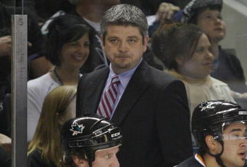 SAN JOSE, CA - APRIL 16:  Head coach Todd McLellan of the San Jose Sharks looks on during action against the Anaheim Ducks during Game One of the Western Conference Quarterfinals of the 2009 Stanley Cup Playoffs on April 16, 2009 at HP Pavilion on April 16, 2009 in San Jose, California.  (Photo by Jed Jacobsohn/Getty Images)