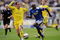 LEICESTER, ENGLAND - APRIL 13:  Lloyd Dyer of Leicester City breaks forward past Neil Kilkenny  of Leeds United during the Coca-Cola Football League One match between Leicester City and Leeds United at the Walkers Stadium on April 13, 2009 in Leicester, England.  (Photo by Shaun Botterill/Getty Images)