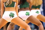 DALLAS - MARCH 17:  The Dallas Mavericks dancers wear shamrocks for St. Patrick's day on March 17, 2009 at American Airlines Center in Dallas, Texas.  NOTE TO USER: User expressly acknowledges and agrees that, by downloading and/or using this Photograph, user is consenting to the terms and conditions of the Getty Images License Agreement.  (Photo by Ronald Martinez/Getty Images)