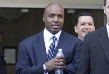 SAN FRANCISCO - JUNE 6:  Barry Bonds leaves the Phillip Burton Federal Building and United States Court House after making two appearances in United States District Court June 6, 2008 in San Francisco, California.  Bonds was arraigned on 14 counts of false statements and one count of obstruction of justice in a May 13 superseding indictment. He also appeared for a status conference on setting a trial date.  (Photo by David Paul Morris/Getty Images)