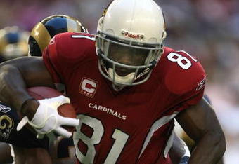 GLENDALE, AZ - DECEMBER 30:  Wide receiver Anquan Boldin #81 of the Arizona Cardinals carries the ball against the St. Louis Rams at University of Phoenix Stadium December 30, 2007 in Glendale, Arizona.   The Cardinals won 48-19.  (Photo by Stephen Dunn/Getty Images)