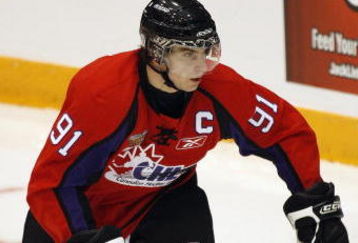 OSHAWA, ON - JANUARY 14:  John Tavares #91 of Team Orr skates in the 2009 Home Hardware CHL/NHL Top Prospects Game against Team Cherry on Wednesday January 14, 2009 at the General Motors Centre in Oshawa, Ontario. Team Orr defeated Team Cherry 6-1. (Photo by Claus Andersen/Getty Images)
