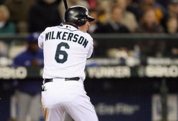 SEATTLE - MARCH 31:  Brad Wilkerson #6 of the Seattle Mariners bats against the Texas Rangers on March 31, 2008 at Safeco Field in Seattle, Washington. (Photo by Otto Greule Jr/Getty Images)