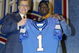 NEW YORK CITY - APRIL 26: Charles Rogers from Michigan State was selected second overall by the Detroit Lions with NFL Commissioner Paul Tagliabue at the 2003 NFL Draft on April 26, 2003 at Madison Square Garden in New York City. (Photo by Ezra Shaw/Getty Images)