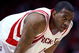 HOUSTON - APRIL 19: Tracy McGrady #1 of the Houston Rockets waits to take a foul shot against the Utah Jazz in Game One of the Western Conference Quarterfinals during the 2008 NBA Playoffs at the Toyota Center on April 19, 2008 in Houston, Texas. The Jazz won 93-82. NOTE TO USER: User expressly acknowledges and agrees that, by downloading and or using this photograph, User is consenting to the terms and conditions of the Getty Images License Agreement. (Photo by Stephen Dunn/Getty Images)
