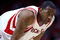 HOUSTON - APRIL 19:  Tracy McGrady #1 of the Houston Rockets waits to take a foul shot against the Utah Jazz in Game One of the Western Conference Quarterfinals during the 2008 NBA Playoffs at the Toyota Center on April 19, 2008 in Houston, Texas.  The Jazz won 93-82.  NOTE TO USER: User expressly acknowledges and agrees that, by downloading and or using this photograph, User is consenting to the terms and conditions of the Getty Images License Agreement.  (Photo by Stephen Dunn/Getty Images)