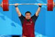 BEIJING - AUGUST 19:  Viktors Scebratihs of Latvia performs his final lift to win the bronze medal in the Men's 105 kg group weightlifting event at the Beijing University of Aeronautics & Astronautics Gymnasium on Day 11 of the Beijing 2008 Olympic Games on August 19, 2008 in Beijing, China.  (Photo by Julian Finney/Getty Images)