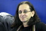 TORONTO - APRIL 4:  Geddy Lee, lead vocalist and bassist of the rock band Rush, watches as the Toronto Blue Jays play  against the Boston Red Sox for the Blue Jays' home-opener at the Rogers Centre April 4, 2008 in Toronto, Ontario, Canada.  (Photo By Dave Sandford/Getty Images)