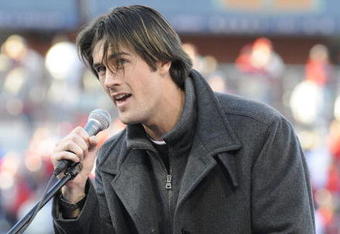 PHILADELPHIA, PA - OCTOBER 31: Philadelphia Phillies Cole Hamels  speaks at a victory rally at Citizens Bank Park October 31, 2008 in Philadelphia, Pennsylvania. The Phillies defeated the Tampa Bay  Rays to win their first World Series in 28 years. (Photo by Jeff Fusco/Getty Images)