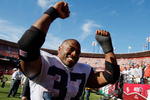 SAN FRANCISCO - SEPTEMBER 30:  Running back Shaun Alexander #37 of the Seattle Seahawks leaves the field a happy man after a game against the San Francisco 49ers at Monster Park September 30, 2007 in San Francisco, California.  (Photo by Greg Trott/Getty Images)