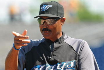 CLEARWATER, FL - FEBRUARY 26:  Manager Cito Gaston of the Toronto Blue Jays points during pre-game ceremonies before play against the Philadelphia Phillies February 26, 2009 at Bright House Field in Clearwater, Florida.  (Photo by Al Messerschmidt/Getty Images)