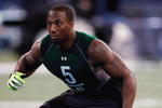 INDIANAPOLIS, IN - FEBRUARY 23:  Linebacker Aaron Curry of Wake Forest runs during the NFL Scouting Combine presented by Under Armour at Lucas Oil Stadium on February 23, 2009 in Indianapolis, Indiana. (Photo by Scott Boehm/Getty Images)