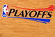 SAN ANTONIO - APRIL 20:  The NBA Playoffs logo in Game Two of the Western Conference Quarterfinals during the 2009 NBA Playoffs at AT&T Center on April 20, 2009 in San Antonio, Texas. NOTE TO USER: User expressly acknowledges and agrees that, by downloading and or using this photograph, User is consenting to the terms and conditions of the Getty Images License Agreement.  (Photo by Ronald Martinez/Getty Images)