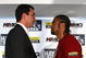 LONDON, ENGLAND - APRIL 20: David Haye (R) of the United Kingdom and Wladimir Klitschko (L) of Ukraine pose during a press conference at The Hospital Club on April 20, 2009 in London, England. The IBF, IBO and WBO World Heavyweight Championship fight between Wladimir Klitschko and David Haye will take place at the Veltins Arena on June 20, 2009 in Gelsenkirchen, Germany. (Photo by Ryan Pierse/Getty Images)