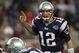 GLENDALE, AZ - FEBRUARY 03:  Tom Brady #12 of of the New England Patriots calls out from under center in the fourth quarter of Super Bowl XLII against the New York Giants on February 3, 2008 at the University of Phoenix Stadium in Glendale, Arizona.  (Photo by Elsa/Getty Images)