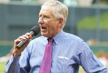 HOUSTON - APRIL 3:  Chairman and CEO Drayton McLane of the Houston Astros speaks to the crowd before the Opening Day game against the Florida Marlins at Minute Maid Park on April 3, 2006 in Houston, Texas. The Astros won 1-0.  (Photo by Bill Baptist/Getty Images)