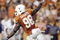 AUSTIN, TX - SEPTEMBER 20:  Defensive end Brian Orakpo #98 of the Texas Longhorns celebrates after sacking quarterback Chase Clement #16 of the Rice Owls in the fourth quarter on September 20, 2008 at Darrell K Royal-Texas Memorial Stadium in Austin, Texas.  Texas won 52-10.  (Photo by Brian Bahr/Getty Images)