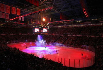 DETROIT - APRIL 16:  A general view of Joe Louis Arena prior to the Columbus Blue Jackets facing the Detroit Red Wings during Game One of the Western Conference Quarterfinals of the 2009 Stanley Cup Playoffs on April 16, 2009 at Joe Louis Arena in Detroit, Michigan.  (Photo By Dave Sandford/Getty Images)
