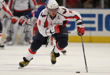 NEW YORK - APRIL 20: Alex Ovechkin #8 of the Washington Capitals skates against the New York Rangers during Game Three of the Eastern Conference Quarterfinal Round of the 2009 NHL Stanley Cup Playoffs at Madison Square Garden on April 20, 2009 in New York City. (Photo by Bruce Bennett/Getty Images)
