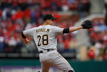 ST. LOUIS - APRIL 6:  Paul Maholm #28 of the Pittsburgh Pirates pitches against the St. Louis Cardinals during Opening Day on April 6, 2009 at Busch Stadium in St. Louis, Missouri.  The Pirates beat the Cardinals 6-4. (Photo by Dilip Vishwanat/Getty Images)  