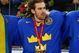 TURIN, ITALY - FEBRUARY 26:  Members of team Sweden stands with their gold medals after defeating Finland 3-2 in the final of the men's ice hockey match between Finland and Sweden during Day 16 of the Turin 2006 Winter Olympic Games on February 26, 2006 at the Palasport Olimpico in Turin, Italy.  (Photo by Al Bello/Getty Images)