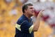 CHESTNUT HILL, MA - SEPTEMBER 6: Head Coach Paul Johnson of the Georgia Tech Yellow Jackets reacts near the sideline during their game against the Boston College Eagles on September 6, 2008 at Alumni Stadium in Chestnut Hill, Massachusetts. The Yellow Jackets defeated the Eagles 19-16. (Photo by Elsa Garrison/Getty Images)