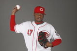 SARASOTA, FL - FEBRUARY 18:  Johnny Cueto #47 of the Cincinnati Reds poses for a photo during Spring Training Photo day on February 18, 2009 at the Cincinnati Reds training facility in Sarasota, Florida.  (Photo by Chris Graythen/Getty Images)