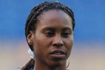 TRANMERE, ENGLAND - APRIL 21:  A portrait of Ifeoma Dieke prior to the Womens International Friendly match between England and Scotland at Prenton Park on April 21, 2005 in Tranmere, England. (Photo by Matthew Lewis/Getty Images)