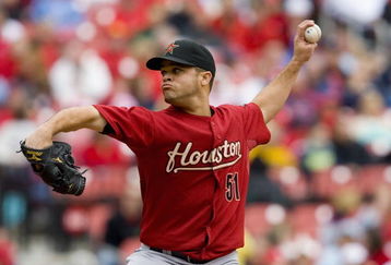 ST. LOUIS, MO - APRIL 12: Starting pitcher Wandy Rodriguez #51 of the Houston Astros throws against the St. Louis Cardinals on April 12, 2009 at Busch Stadium in St. Louis, Missouri.  The Cardinals beat the Astros 3-0.  (Dilip Vishwanat/Getty Images)