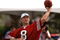 Steve Young releases a pass during an alumni air it out flag football game February 10 before  the 2006 Pro Bowl in Honolulu.  (Photo by Al Messerschmidt/Getty Images)