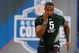 INDIANAPOLIS, IN - FEBRUARY 23:  Linebacker Aaron Curry of Wake Forset runs the 40 yard dash during the NFL Scouting Combine presented by Under Armour at Lucas Oil Stadium on February 23, 2009 in Indianapolis, Indiana. (Photo by Scott Boehm/Getty Images)