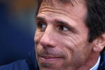 BIRMINGHAM, ENGLAND - APRIL 18:  Gianfranco Zola, manager of West Ham, looks on before the Barclays Premier League match between Aston Villa and West Ham United at Villa Park on April 18, 2009 in Birmingham, England.  (Photo by Ryan Pierse/Getty Images)
