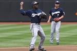 NEW YORK - APRIL 19:  Bill Hall #2 of the Milwaukee Brewers in the field  against the New York Mets at Citi Field on April 19, 2009 in the Flushing neighborhood of the Queens borough of New York City.  (Photo by Nick Laham/Getty Images)