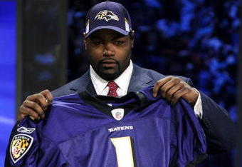 Michael Oher poses for