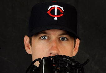 FORT MYERS, FL - FEBRUARY 23: Kevin Slowey #59 of the Minnesota Twins poses during photo day at the Twins spring training complex on February 23, 2008 in Fort Myers, Florida. (Photo by Rob Tringali/Getty Images)