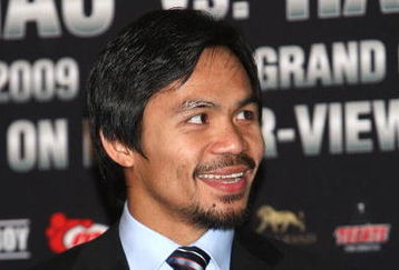 HOLLYWOOD - MARCH 30:  Professional boxer Manny Pacquiao attends 'The Battle of East and West', a promotion for the May 2, 2009 World Junior Welterweight Championship boxing match held at the Roosevelt Hotel on March 30, 2009 in Hollywood, California.  (Photo by Alberto E. Rodriguez/Getty Images)