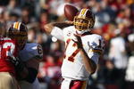 SAN FRANCISCO - DECEMBER 28:  Quarterback Jason Campbell #17 of the Washington Redskins passes the ball during the game against of the San Fransisco 49ers at Candlestick Park on December 28, 2008 in San Francisco, California. (Photo by: Jonathan Ferrey/Getty Images)