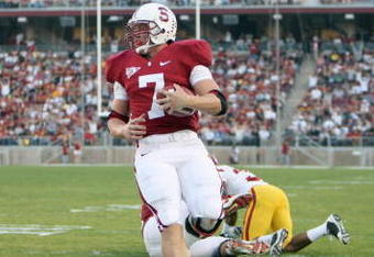 STANFORD - NOVEMBER 15:  Toby Gerhart #7 of the Stanford Cardinals runs the ball during the game against the USC Trojans at Stanford Stadium on November 15, 2008 in Stanford, California. (Photo by: Jed Jacobsohn/Getty Images)