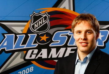 ATLANTA - JANUARY 25:  Western Conference Youngstar Jack Johnson of the Los Angeles Kings poses for a portrait as part of the 2008 NHL All-Star weekend at Phillips Arena on January 25, 2008 in Atlanta, Georgia.  (Photo by Jamie Squire/Getty Images for the NHL)