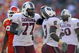 CLEMSON, SC - NOVEMBER 25:Jamon Meredith #77 of the South Carolina Gamecocks congratulates Cory Boyd #3 during the game against the Clemson Tigers at Memorial Stadium on November 25, 2006 in Clemson, South Carolina. South Carolina won 31-28. (Photo by Grant Halverson/Getty Images)