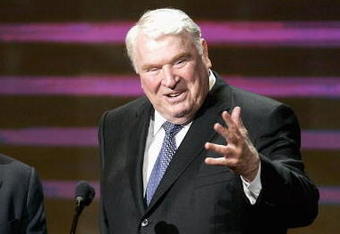 HOLLYWOOD - JULY 14:  Sportscasters Al Michaels and John Madden onstage at the 12th Annual ESPY Awards held at the Kodak Theatre on July 14, 2004 in Hollywood, California. This year's ESPY's will air Sunday, July 16th on ESPN beginning 9 PM EST/6 PM EST. (Photo by Carlo Allegri/Getty Images) 
