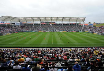CARSON, CA - MARCH 29:  Fans watch as the Los Angeles Sol host the Washington Freedom in their inaugural WPS match at The Home Depot Center on March 29, 2009 in Carson, California. The Sol defeated the Freedom 2-0. (Photo by Robert Laberge/Getty Images)